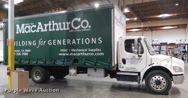 image for item EU2508 2018 Freightliner M2 side curtain box truck