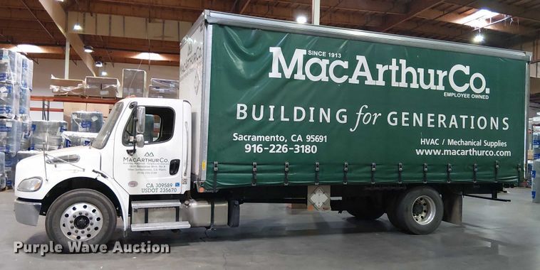 image for item EU2508 2018 Freightliner M2 side curtain box truck