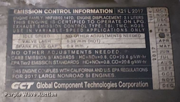 image for item EU2527 2017 UniCarriers PF50 forklift