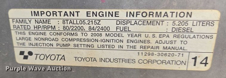 image for item EU3696 Toyota 7FDU35 forklift