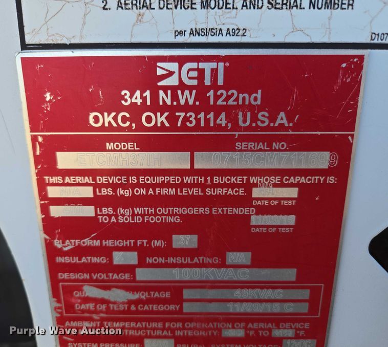 image for item EU3700 2016 RAM 5500 bucket truck