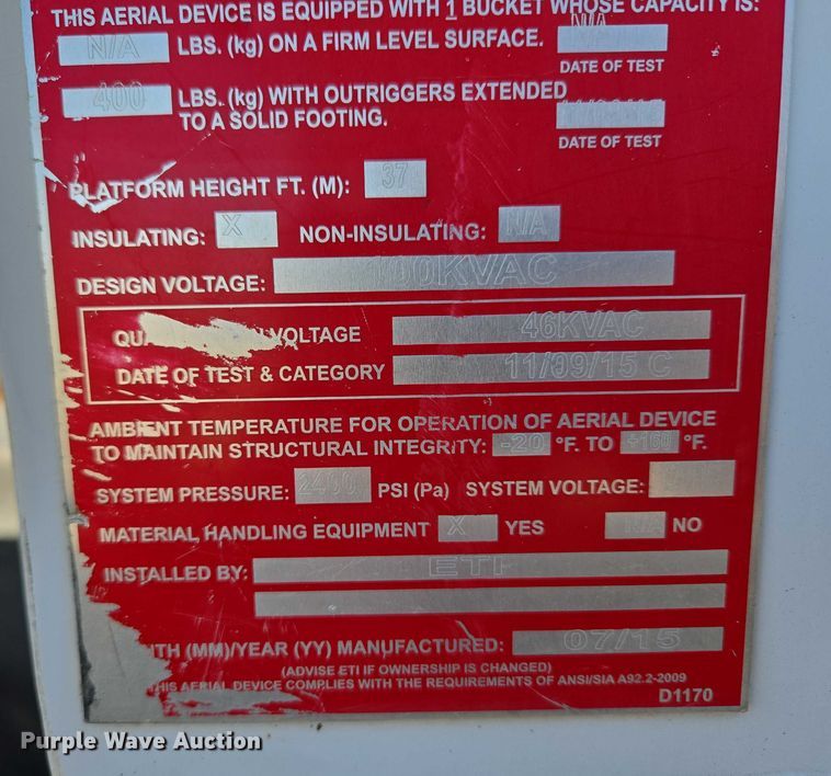 image for item EU3700 2016 RAM 5500 bucket truck