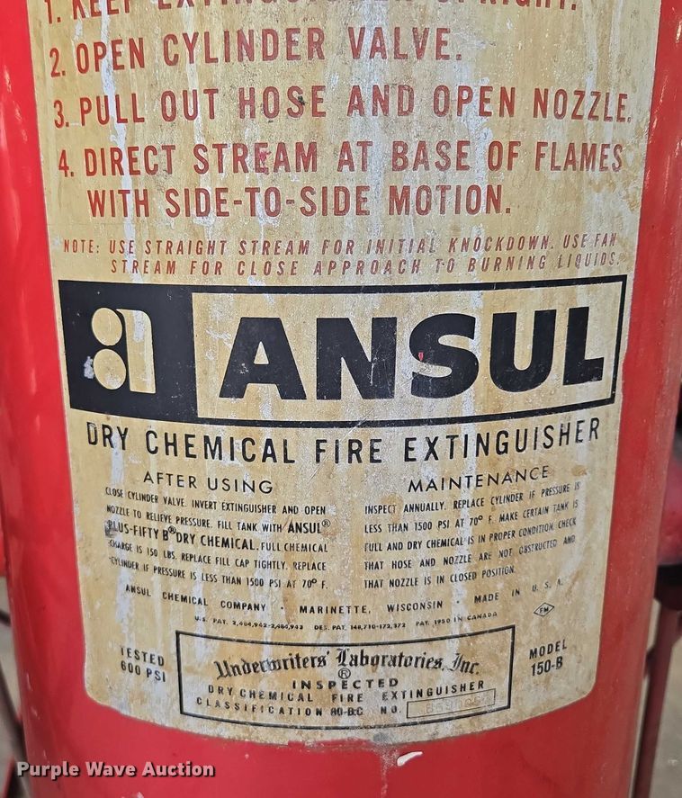 image for item EV1730 (5) Ansul 150 dry chemical fire extinguishers