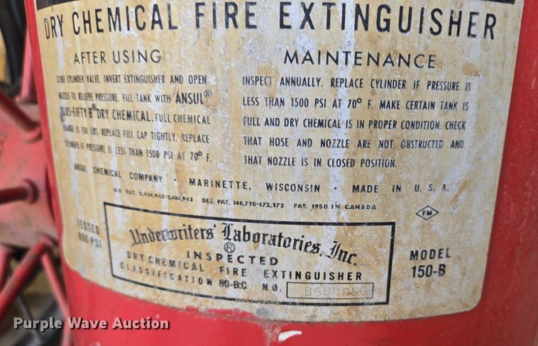 image for item EV1730 (5) Ansul 150 dry chemical fire extinguishers
