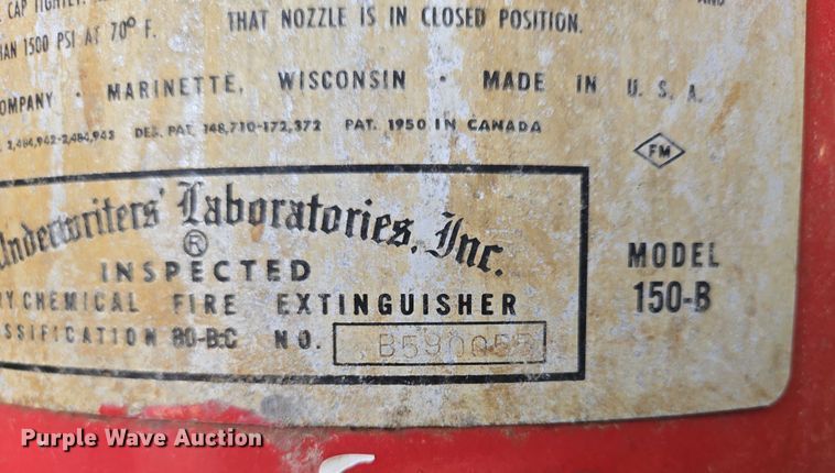 image for item EV1730 (5) Ansul 150 dry chemical fire extinguishers