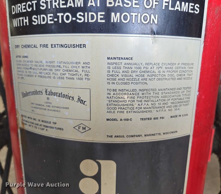 image for item EV1730 (5) Ansul 150 dry chemical fire extinguishers