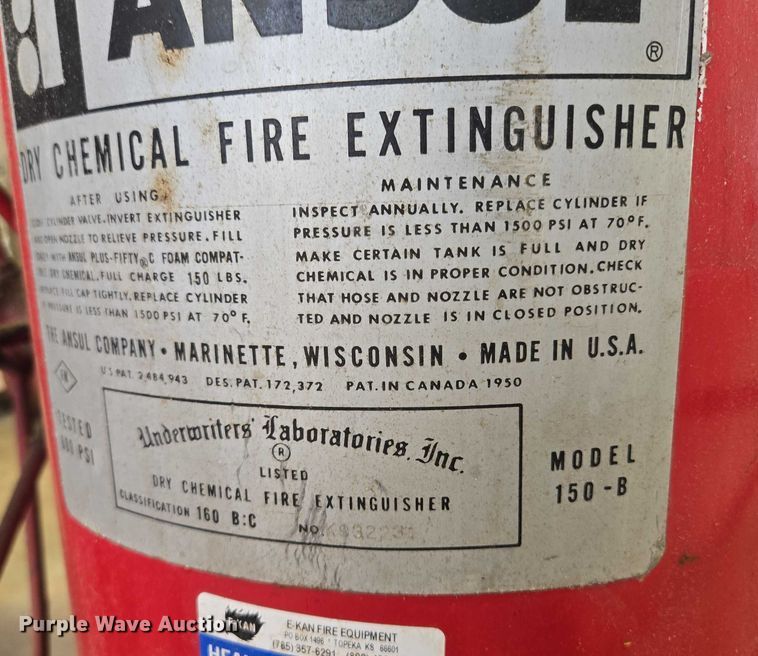 image for item EV1730 (5) Ansul 150 dry chemical fire extinguishers
