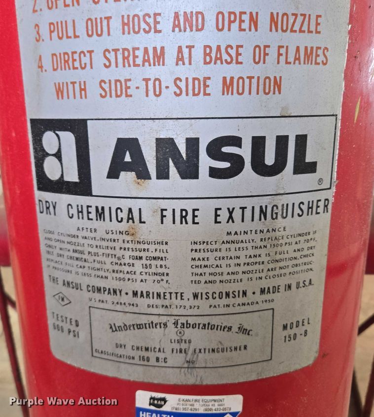 image for item EV1730 (5) Ansul 150 dry chemical fire extinguishers