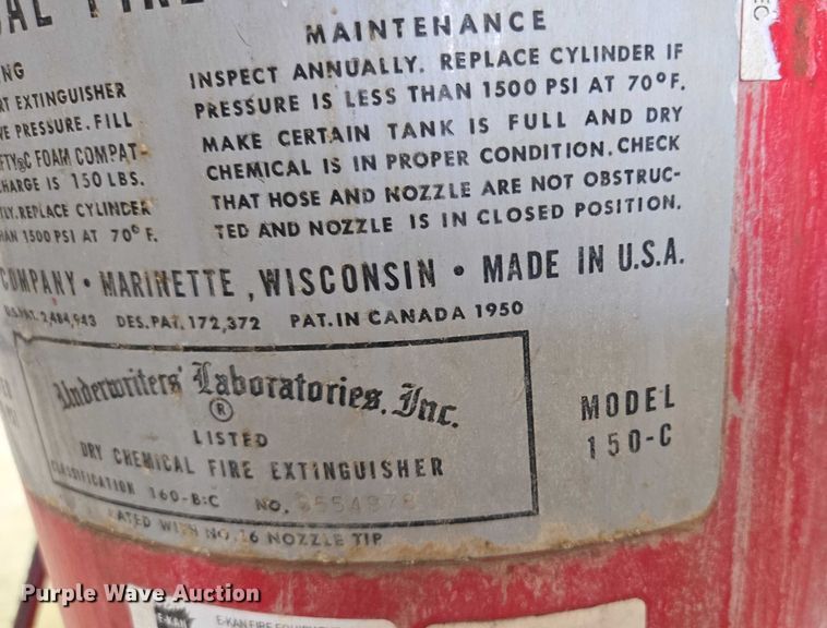 image for item EV1730 (5) Ansul 150 dry chemical fire extinguishers