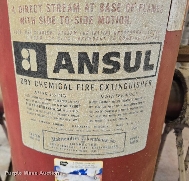 image for item EV1730 (5) Ansul 150 dry chemical fire extinguishers