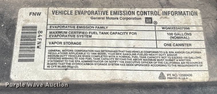 image for item EV1749 1998 Chevrolet  K3500 Crew Cab pickup truck