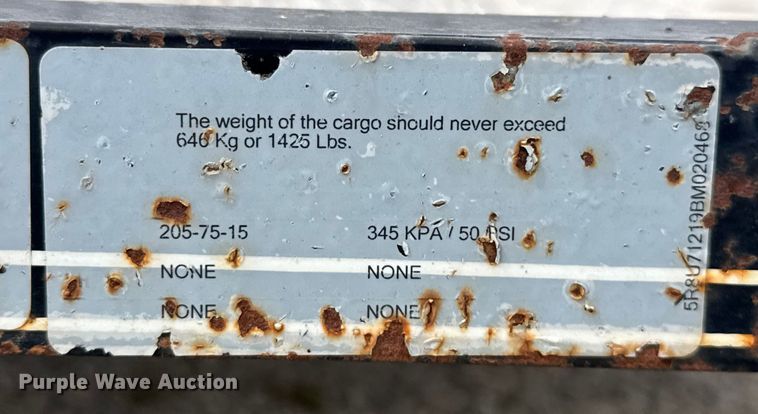 image for item EV1753 2011 Maxey utility trailer