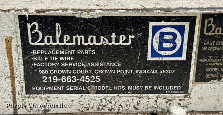 image for item EV1833 Balemaster 1772-A horizontal baler