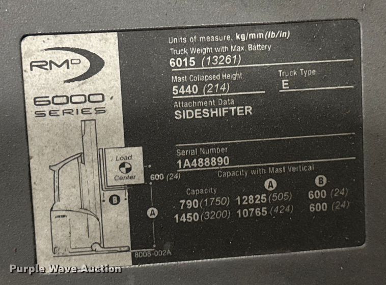 image for item EV1836 Crown RMD6095S-32 reach truck