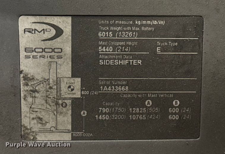 image for item EV1837 Crown RMD6095S-32 reach truck