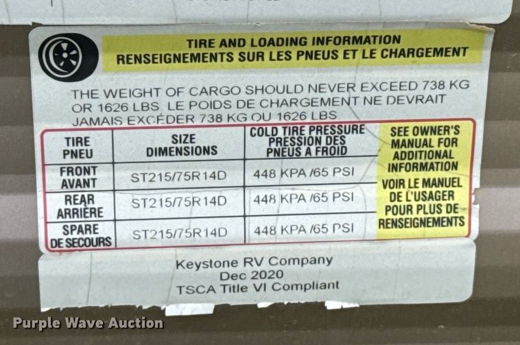 image for item GH9314 2021 Keystone Aspen Trail 26BH camper