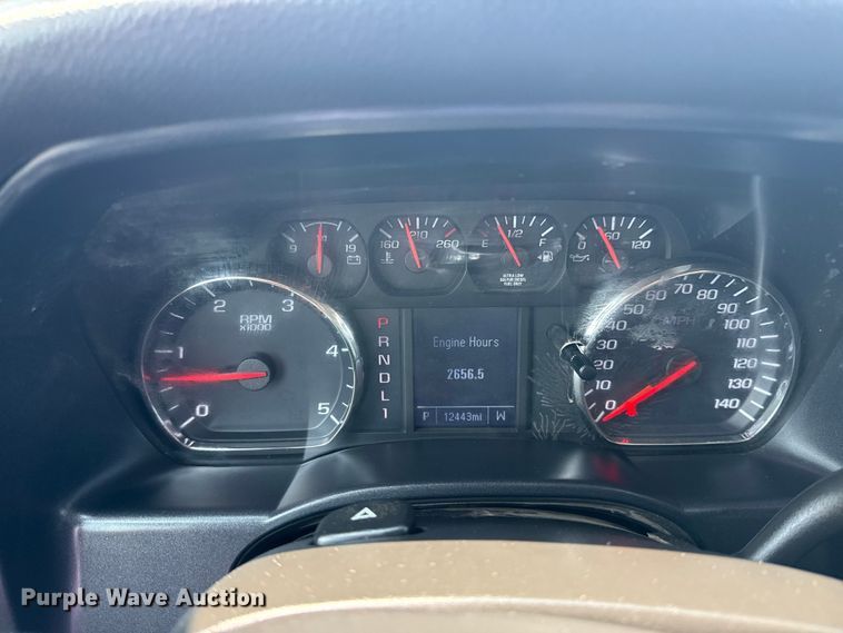 image for item NU9592 2022 Chevrolet Silverado 5500HD Crew Cab flatbed truck