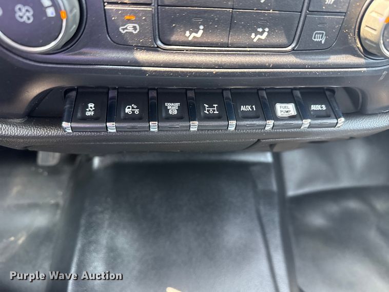 image for item NU9592 2022 Chevrolet Silverado 5500HD Crew Cab flatbed truck