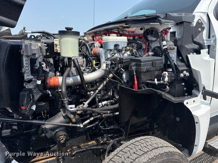 image for item NU9592 2022 Chevrolet Silverado 5500HD Crew Cab flatbed truck