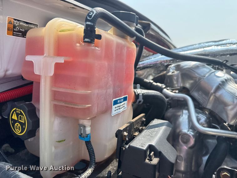 image for item NU9592 2022 Chevrolet Silverado 5500HD Crew Cab flatbed truck