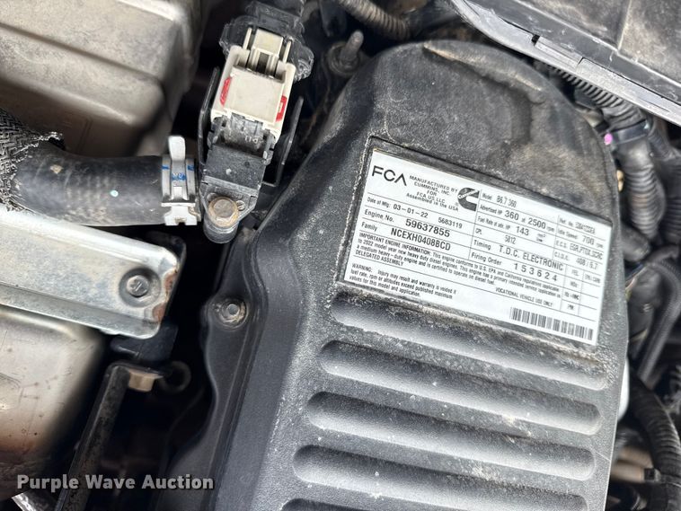 image for item NU9594 2022 RAM 5500 Crew Cab flatbed truck