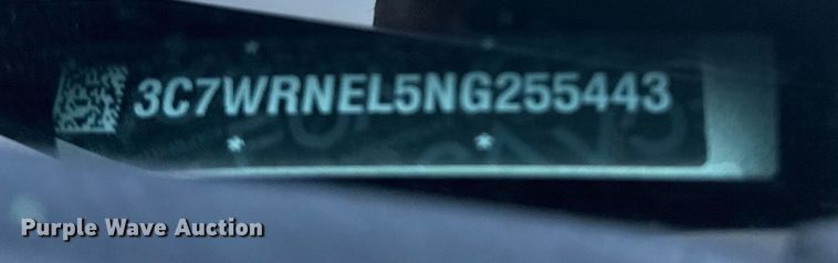 image for item NU9594 2022 RAM 5500 Crew Cab flatbed truck