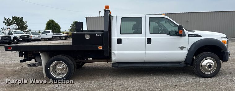 image for item NU9616 2016 Ford F550 Super Duty Crew Cab flatbed truck