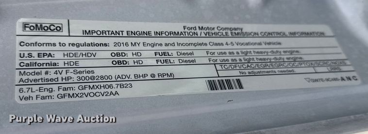 image for item NU9616 2016 Ford F550 Super Duty Crew Cab flatbed truck