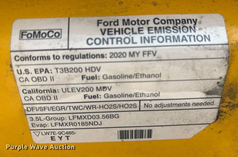 image for item YA0619 2020 Ford Transit 250 van