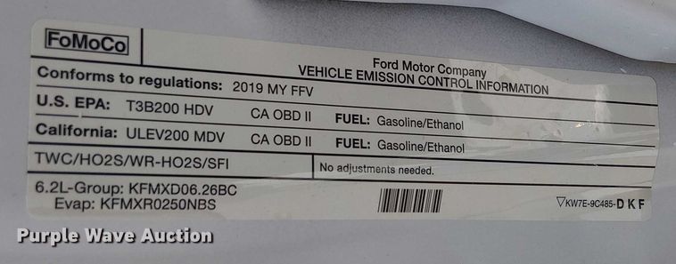 image for item YA1095 2019 Ford F250 XL Super Duty Crew Cab pickup truck