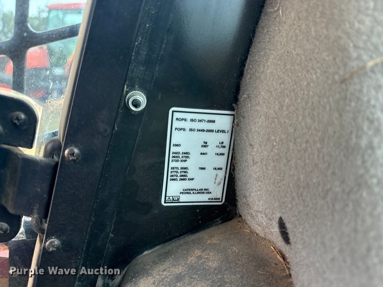 image for item DJ7791 2014 Caterpillar 289D tracked skid steer loader