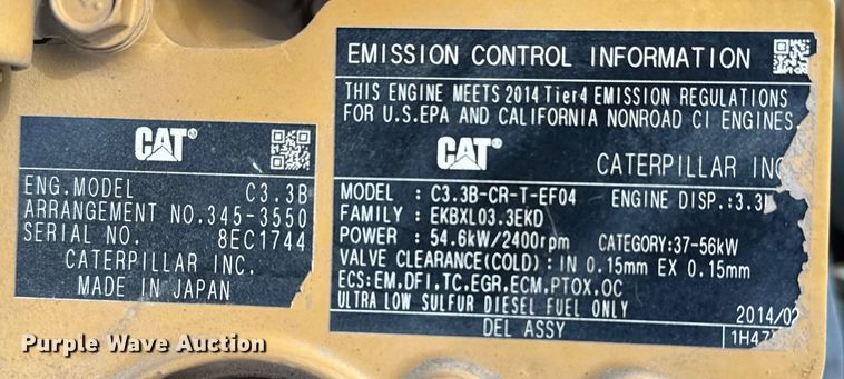 image for item DJ7791 2014 Caterpillar 289D tracked skid steer loader