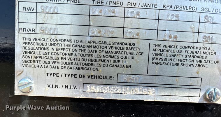 image for item DO1203 2024 Belshe BF9T equipment trailer