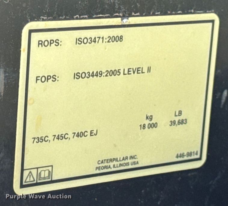 image for item DO2232 2015 Caterpillar 745C articulated haul truck