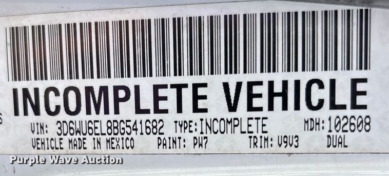 image for item DR4897 2011 Dodge  Ram 4500HD utility / service truck