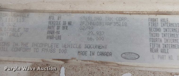 image for item DT6268 1999 Sterling ready mix truck