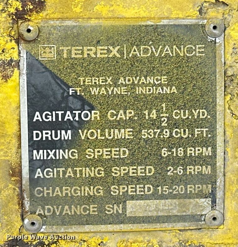 image for item DT6270 2013 Terex Advance DD13-450APPT6121 ready mix truck