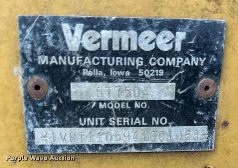 image for item DT6339 2004 Vermeer ST750A mud mixer