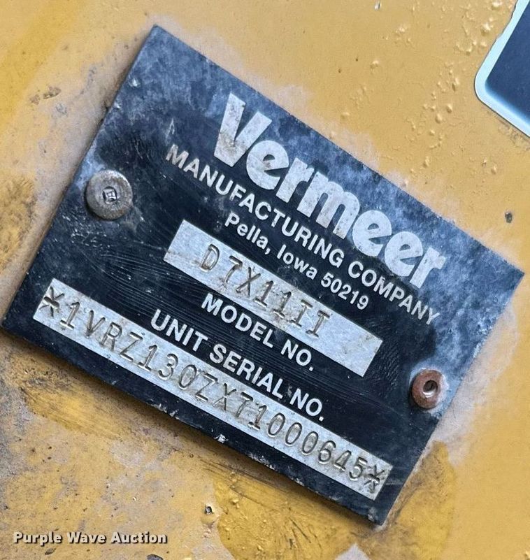 image for item DT6340 2007 Vermeer D7X11 Series II directional boring unit