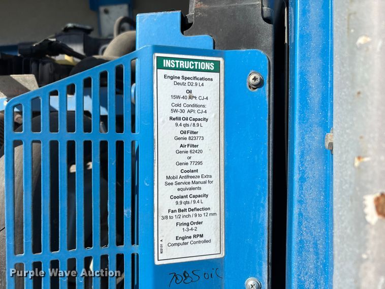 image for item DU1304 2014 Genie S65 boom lift