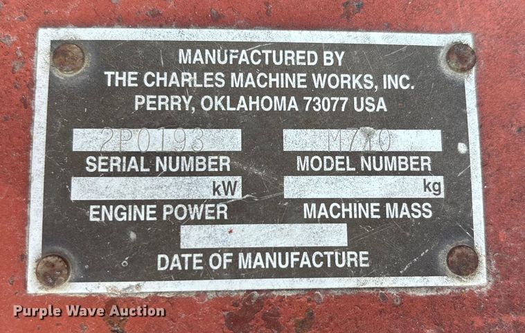 image for item DU1318 1997 Ditch Witch 7610 trencher