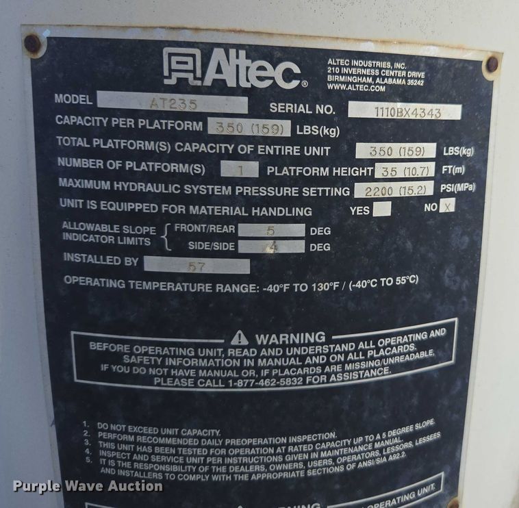 image for item DU2508 2011 Ford F450 Super Duty  bucket truck