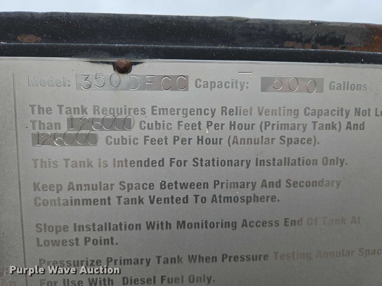 image for item DU6777 Power Generation and Engineering 350DFCC diesel fuel tank