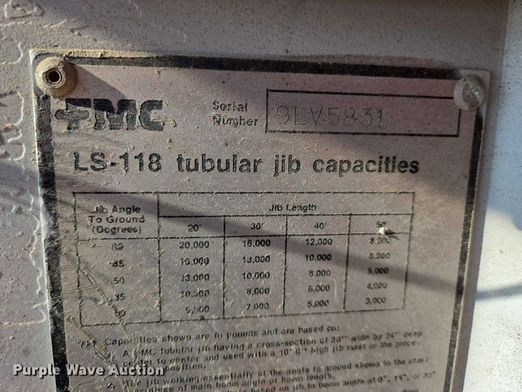 image for item DU6796 1981 Link-Belt LS-118 crane