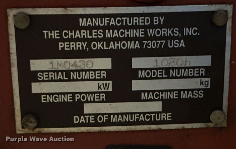 image for item DU9270 Ditch Witch 1020H trencher