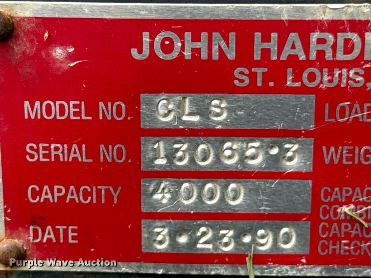 image for item DU9829 1990 John Harder CLS telehandler forks