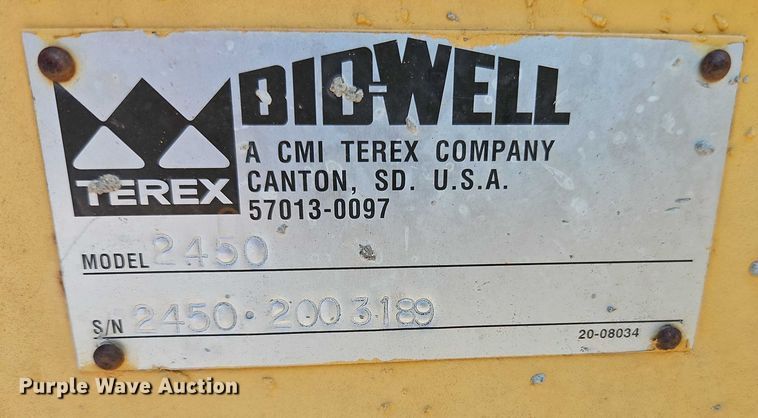 image for item DW6593 Terex Bid-Well 2450 roller paver