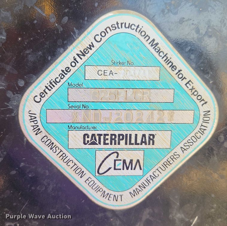 image for item DW6598 2018 Caterpillar 325F L excavator