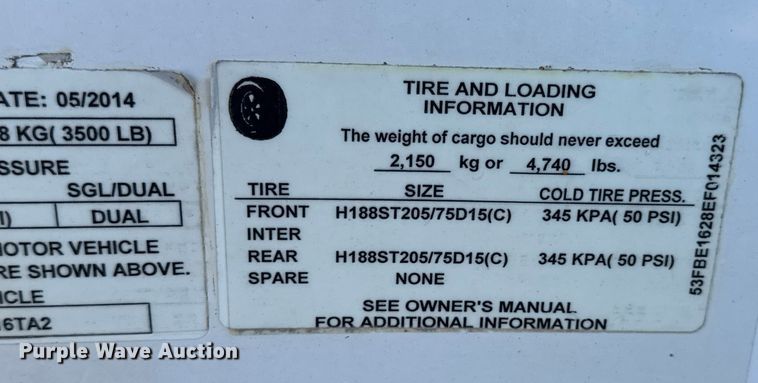 image for item DW6618 2014 Covered Wagon  CE7X16TA2 spray foam enclosed trailer