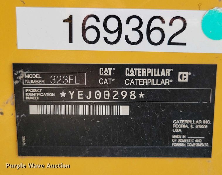 image for item DX7459 2015 Caterpillar 323FL excavator